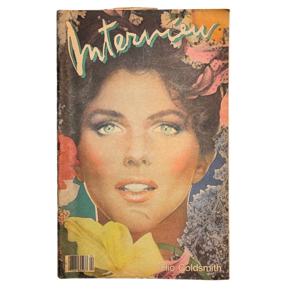 Andy Warhol Interview Magazine April 1982 Clio Goldsmith Vintage Fashion Art